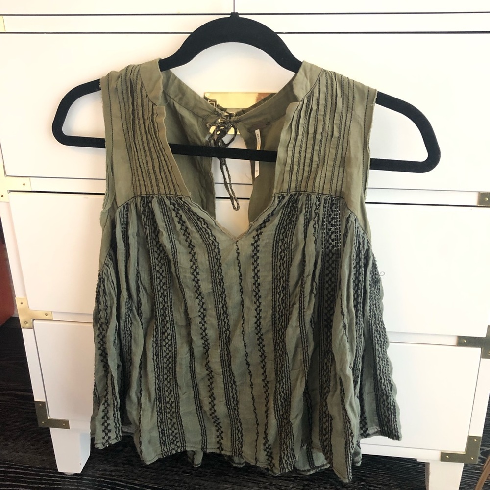 Free people open back tank top